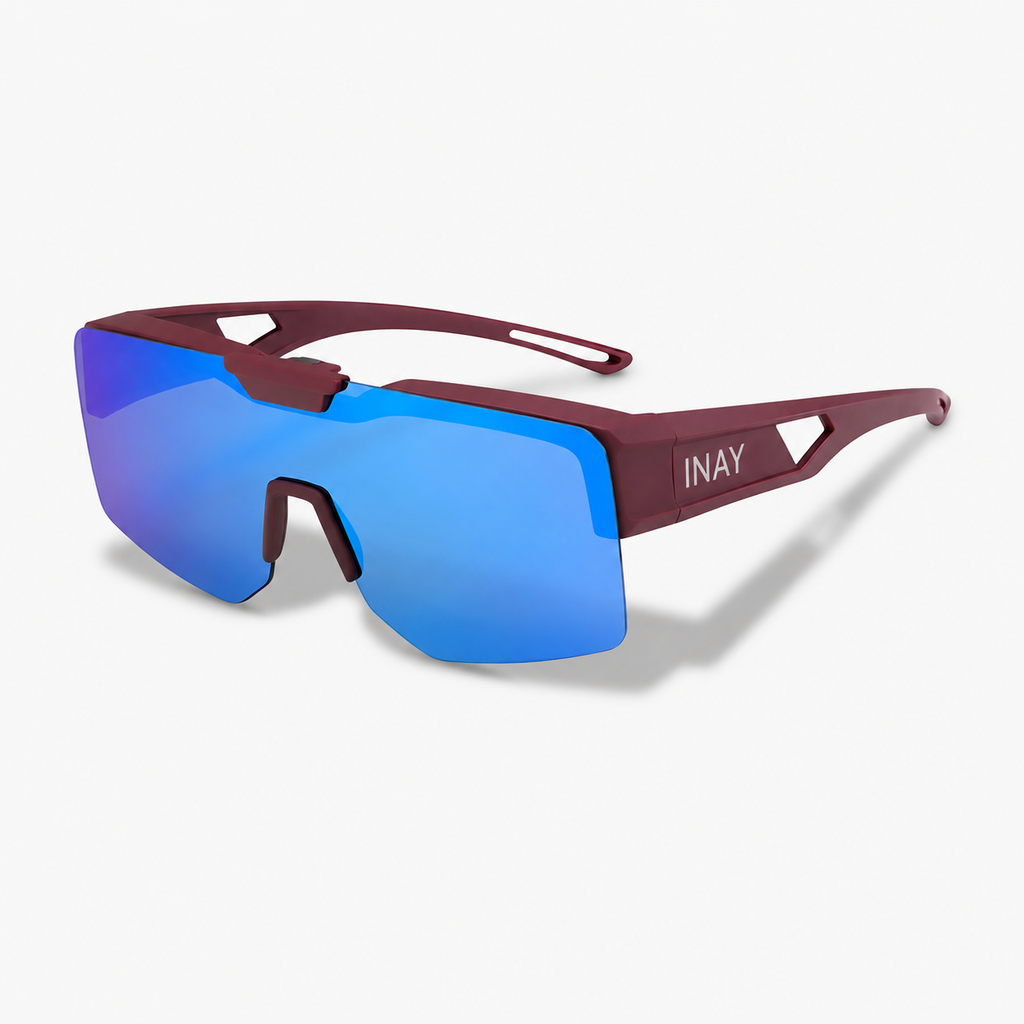Surlunettes INAY Valor coloris Bordeaux – miroir bleu
